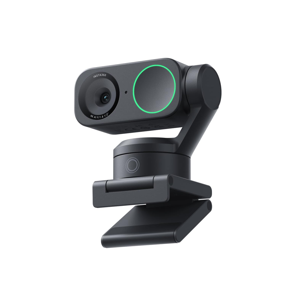 Insta360 Link 2 Black- PTZ 4K Webcam for PC/Mac, 1/2" Sensor, AI Tracking, HDR, AI Noise-Canceling Mic, Gesture Control for Streaming, Video Calls,