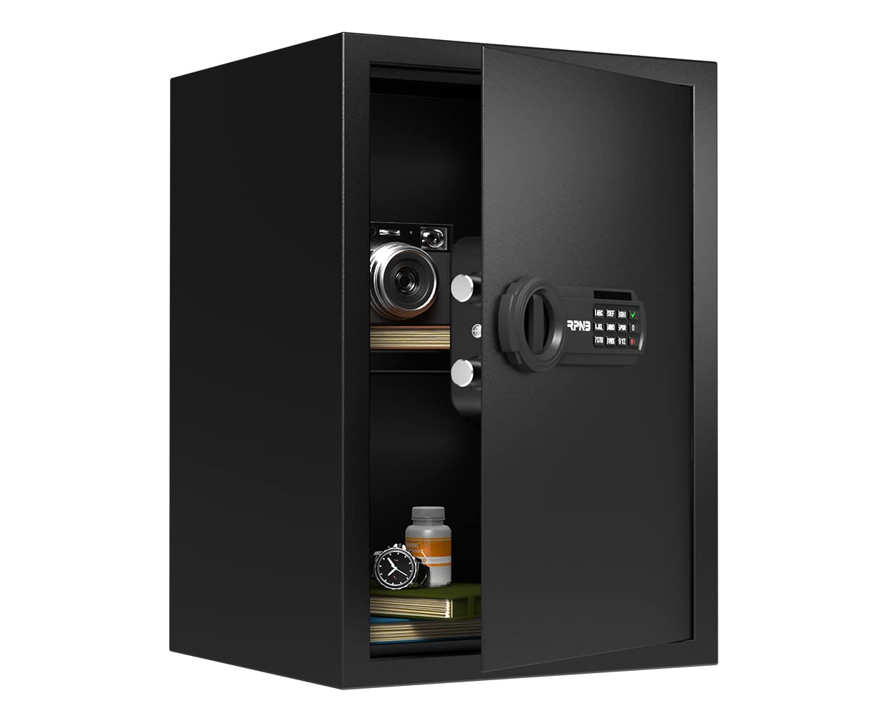 RPNB Deluxe Safe and Lock Box, Electronic Money Box, Alloy Steel, Digital Keypad Safe Box, Perfect for Home Office Hotel Business Jewelry Cash Use