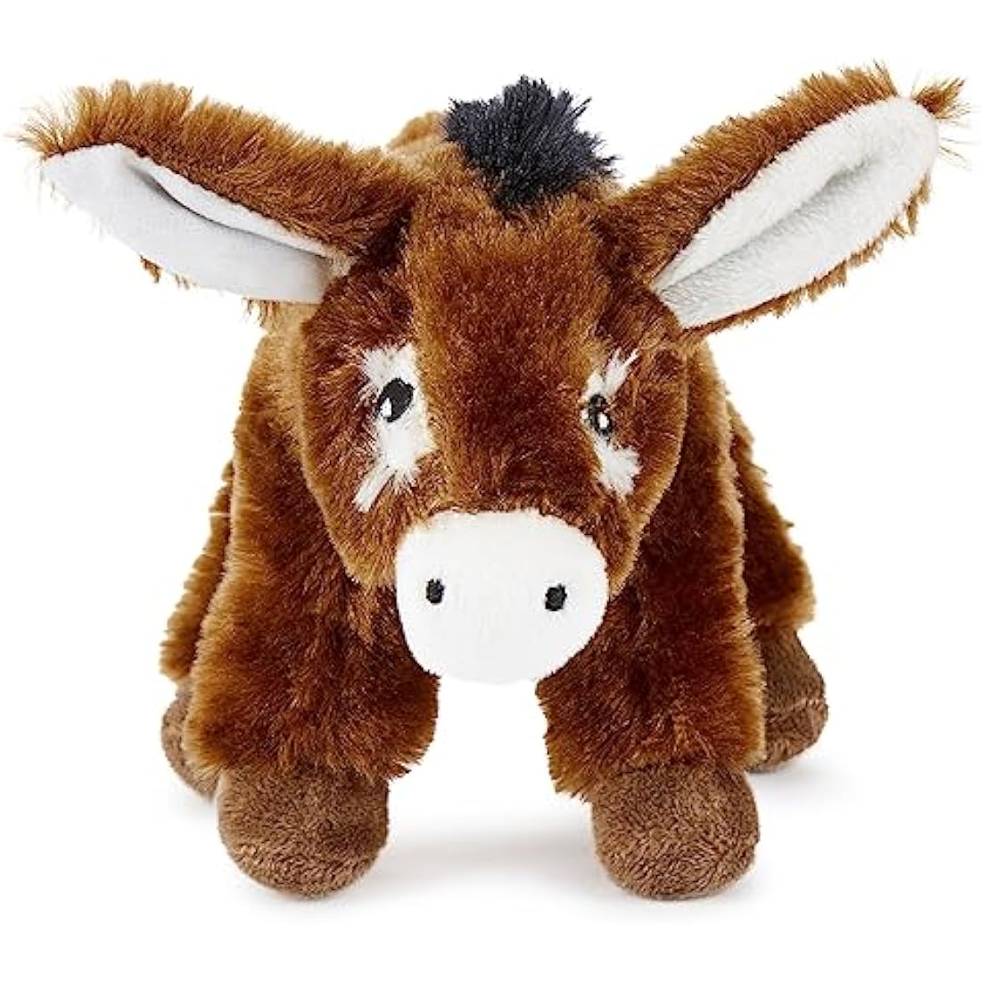 Zappi Co 100% Recycled Plush Donkey Toy (21cm Length) Stuffed Soft Cuddly Eco Friendly animals Collection For New Born Child First kid