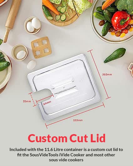 SousVideTools | Sous Vide Container | Water Tank | iVide Cooker Compatible | 11.6L