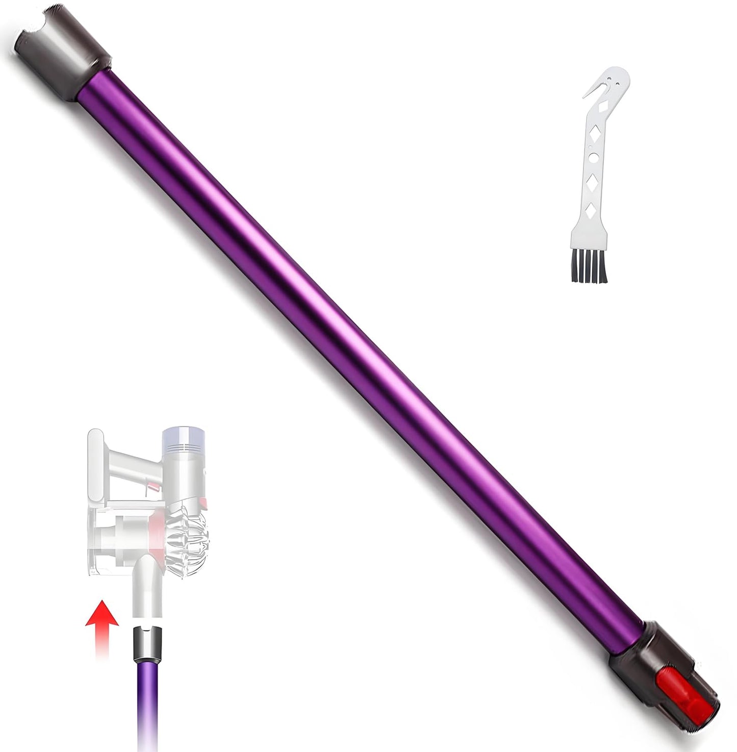 Quick Release Wand Compatible for Dyson V15 V11 V10 V8 V7 Stick Vacuum Cleaner, Vacuum Cleaner Extension Rod Vacuums Attachment Extension Tube 73cm