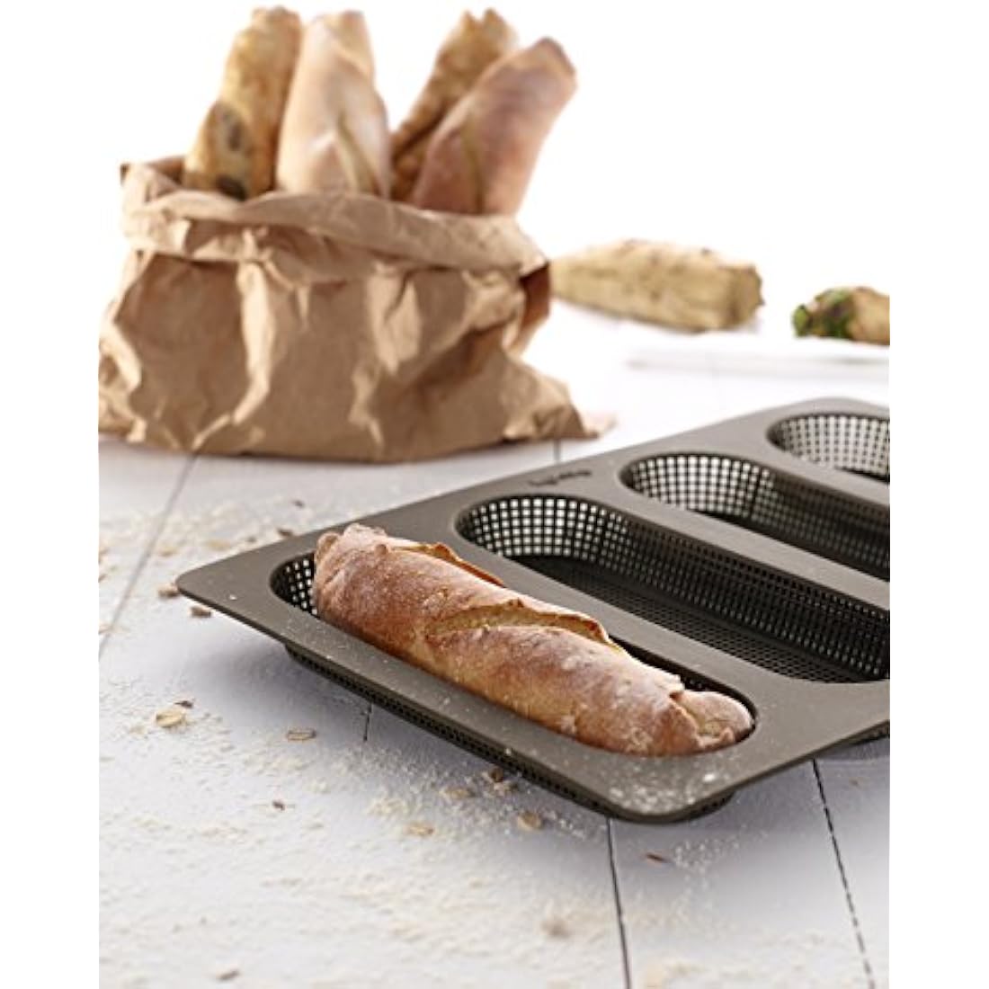 Lékué Homemade Bread Kit, Silicone, Brown, 30 x 25 x 15 cm