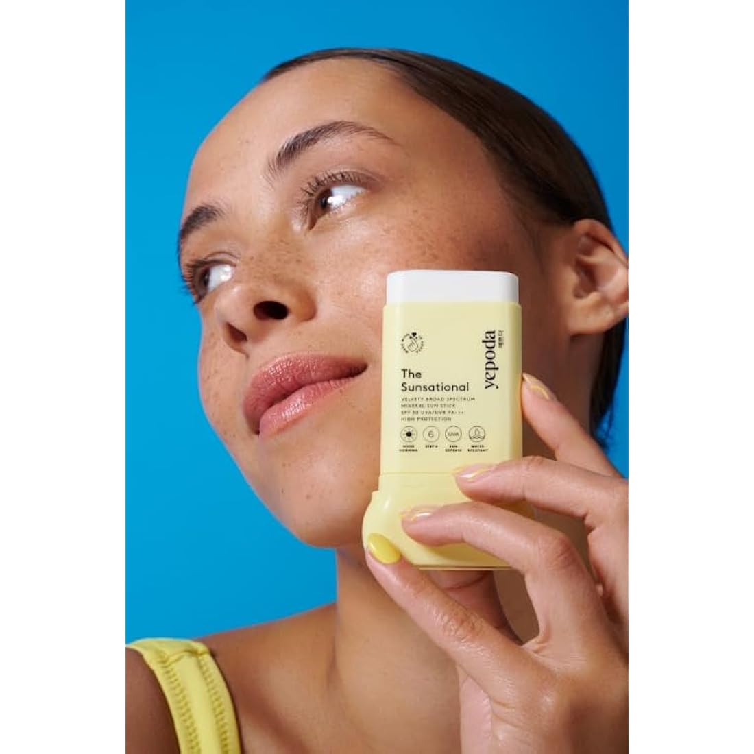 Yepoda The Sunsational, SPF 30 Broad Spectrum Mineral Sunstick UVA/UVB PA+++ High Protection, Water Resistant & Nourishing, Vegan Korean Mineral Sunstick SPF 30 for All Skin Types, 18.5 g