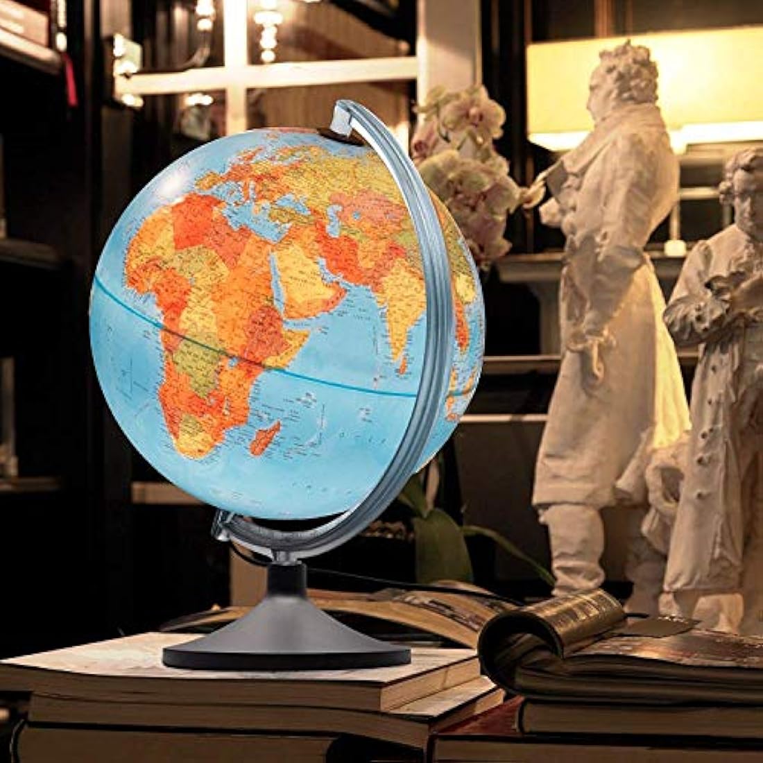 Nova Rico - Relief Globe 30 cm Illuminated with Magnifier
