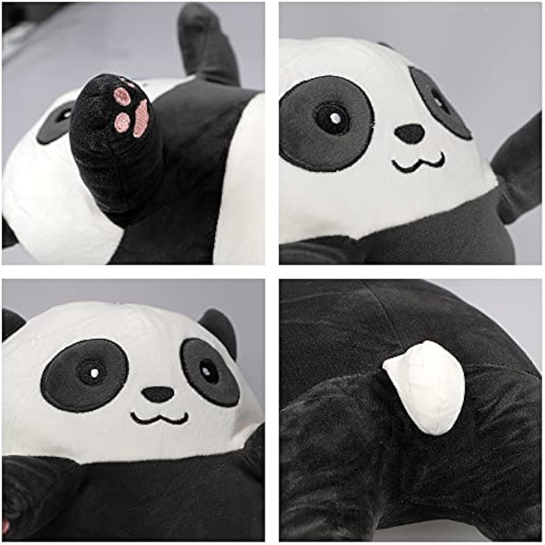 IPENNY 110cm/43.3inch Long Cute Panda Doll Plush Cuddly Toy Sleeping Buddy Pillow Super Soft Stuffed Animals Toy Snuggly Playtime Companions for Kids Valentines Girlfriend