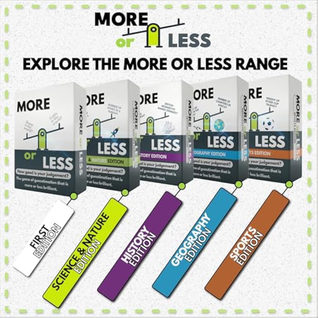 More or Less Geography Edition Card Game | 2 Players + | Travel & Pocket Card Game for Kids, Teens & Adults | Play Anywhere