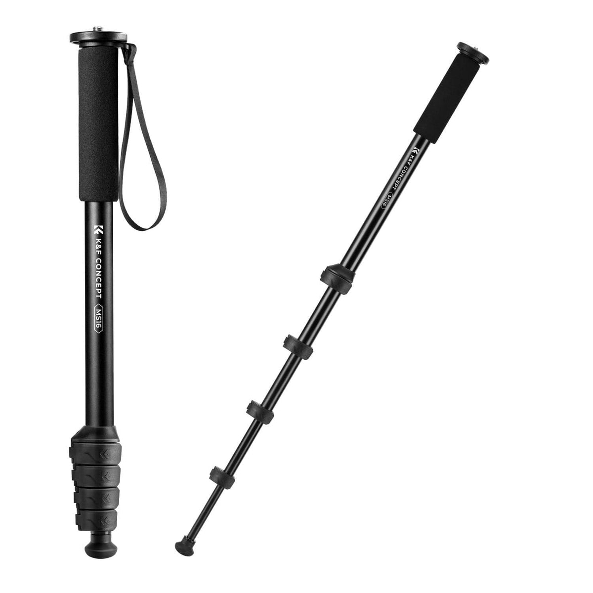K&F CONCEPT Monopod for Camera, 63" Aluminum Photography Compact Monopod with 5-Section Height, Lightweight Travel Stand for DSLR Camera, Load