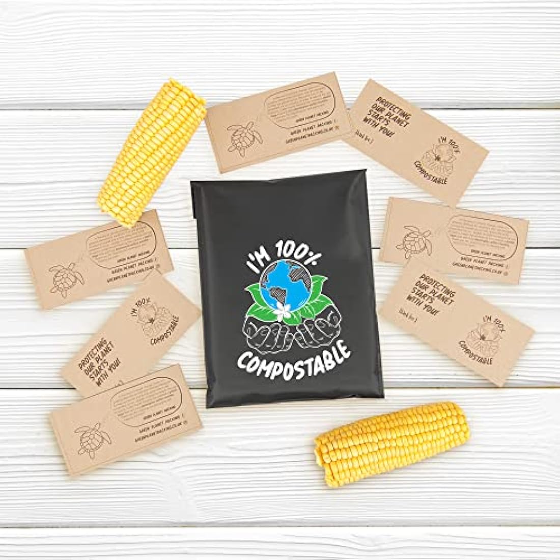 Compostable Mailing Bags,Biodegradable Mailing Bags,Eco Friendly Mailers 12 x 16" (30.5 x 40.5 cm) |25PK|