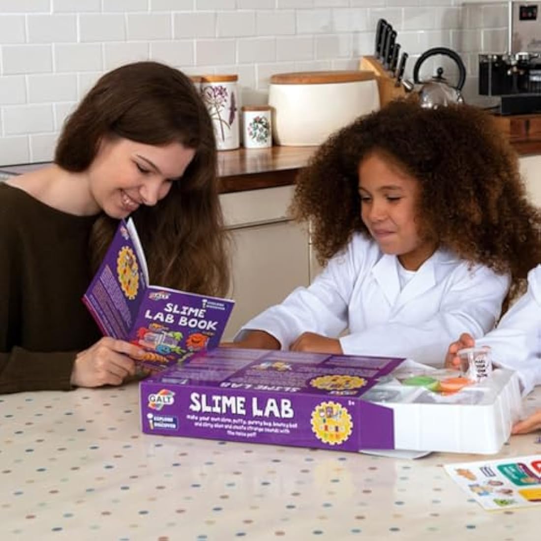 Galt Slime Lab -Explore and Discover STEM Craft and Science Set for Kids -Childrens Slime Making Kit for Boys and Girls -Includes 7 Fun Experiments, Lab Book and Step by Step Guide - Ages 5 Years Plus