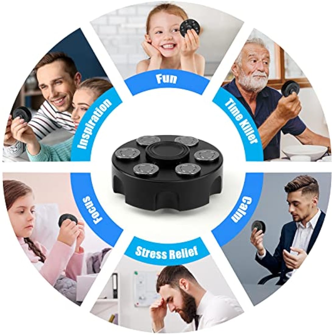 Metal Detachable Fidget Spinner Toy Cool Fingertip Gyro Fidget Desk Sensory Toy for Kids Adults Stress Relief, Birthday Christmas Stocking Stuffer, Hand Spinner for Office