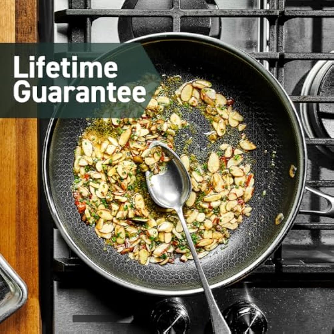 HexClad Hybrid Nonstick Frying Pan, 20 cm, Stay-Cook Handle, Oven Safe, Induction-Ready, Compatible with All Cooktops