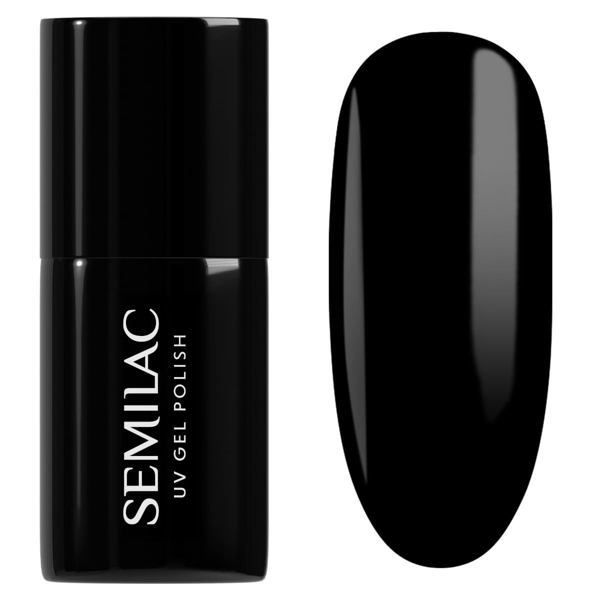 SEMILAC Gel Nail Polish 031 Black Diamond - Full Coverage Gel Polish - Soak Off Easy To Use LED/UV Nail Lamp - Long Lasting Manicure and Pedicure up
