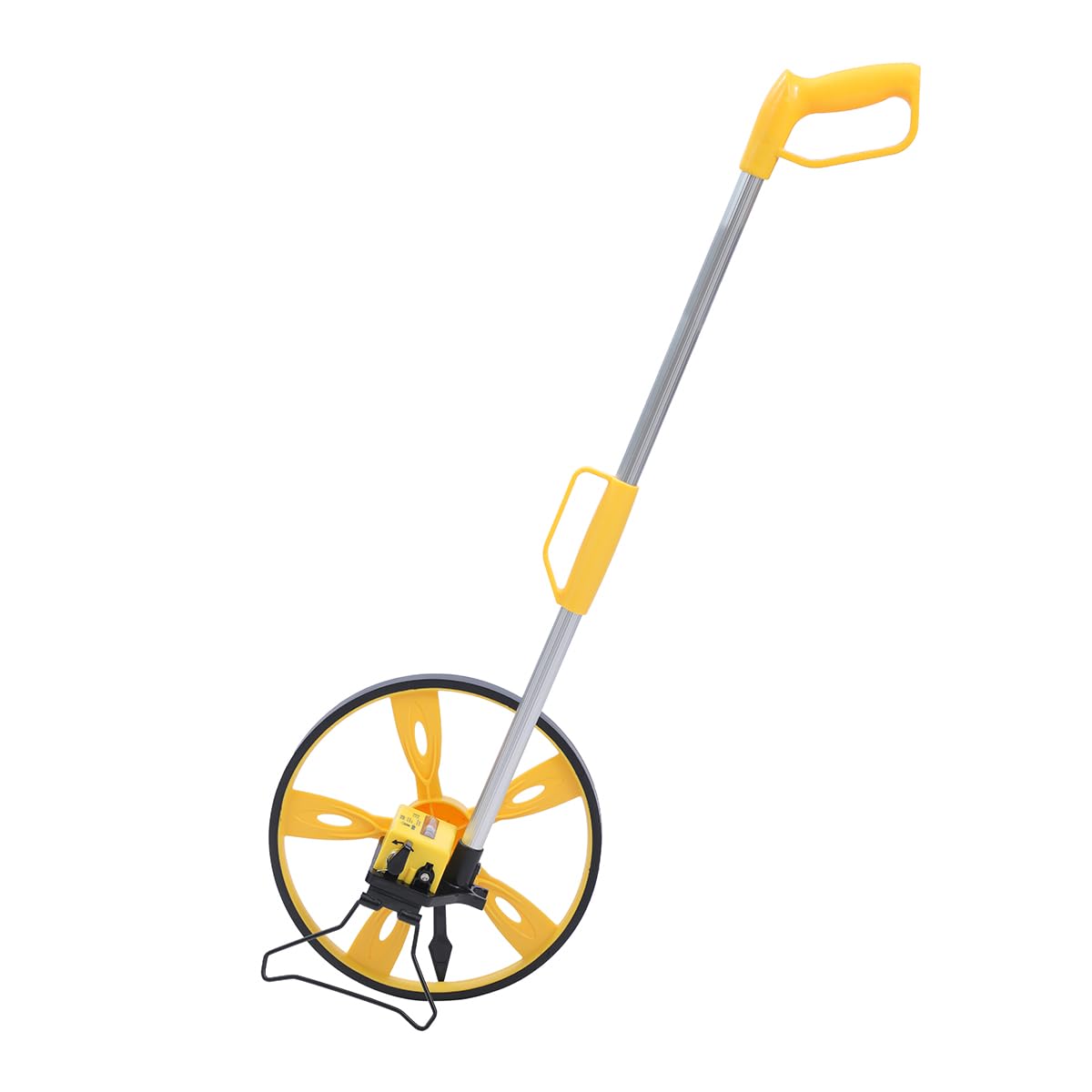 TOPWAY Distance Measuring Wheel 9999.9m Trundle Wheel 318mm Diameter with Aluminum Alloy Foldable Handle, Stand and Storage Bag, for Measuring Road