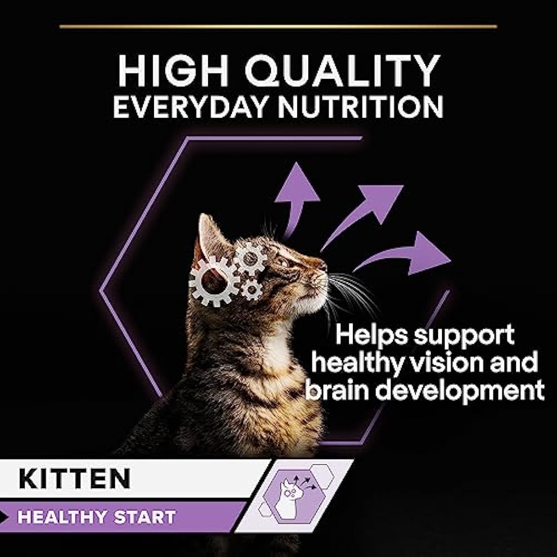 PRO PLAN Kitten Healthy Start Turkey in Gravy Wet Cat Food 10x85g, Pack of 4
