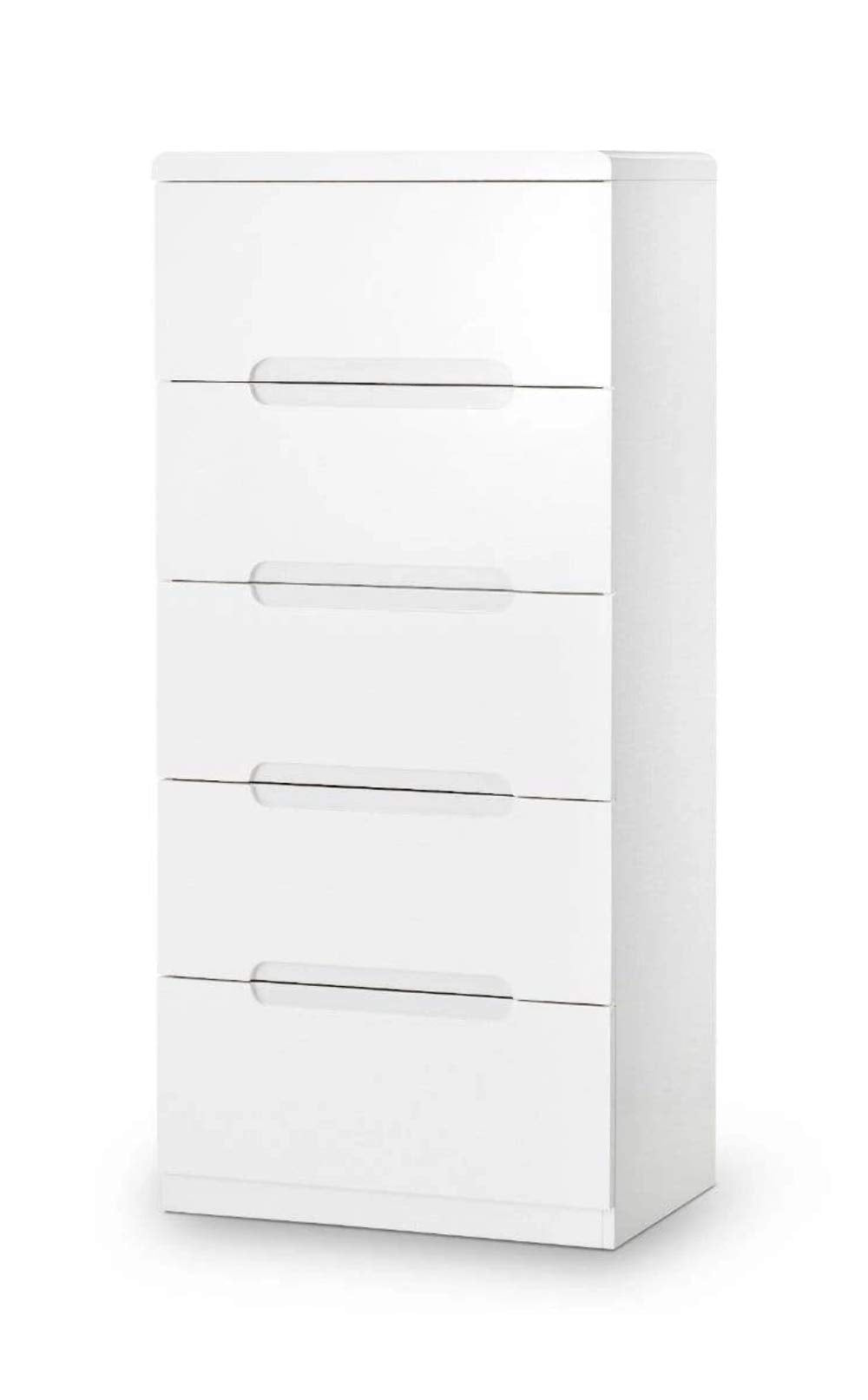 Julian Bowen Manhattan 5 Drawer Narrow Chest, White