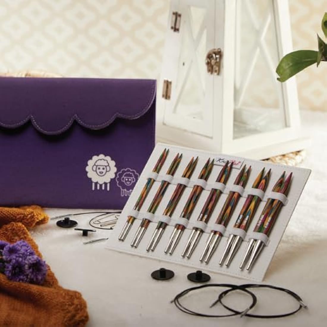 KnitPro Symfonie Deluxe Interchangeable Circular Needle Set 5" (13cm) | 8 Sizes (3.5mm to 8mm)