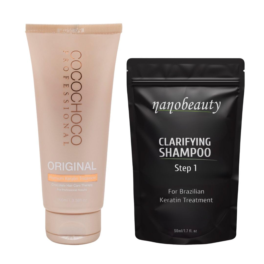 Cocochoco Professional Brazilian Keratin Formaldehyde Free Hair Treatment, 100ml and 50ml Shampoo (100ml + 50ml)