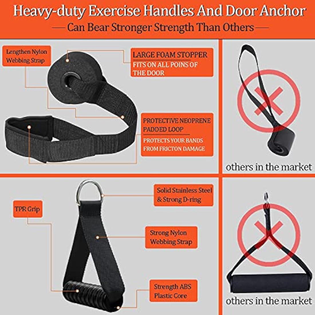 DASKING Resistance Bands Set with 75cm Detachable Exercise Bar, 4 Different Level Pull Up Bands - Fitness Workout Bars Kit for Strength Training, Pilates, Yoga - Home Gym Sports System Equipment