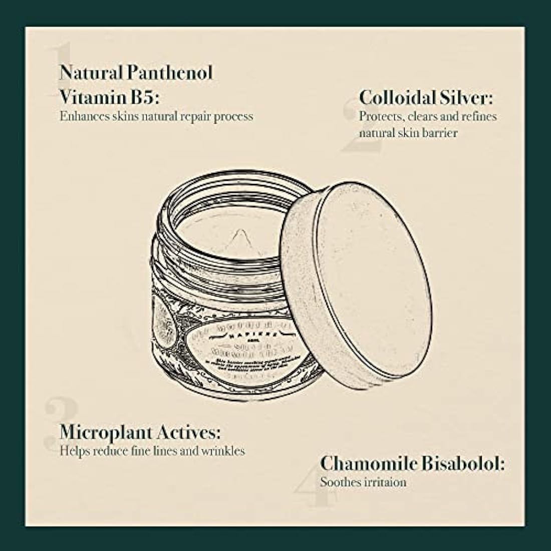 Napiers Mother of All Silver Miracle Cream with Colloidal Silver - Reduces Fine Lines & Blemishes - 60ML