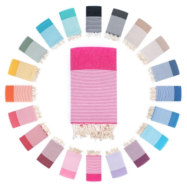 Darido Handmade Honeycomb Fouta Hammam Towel - XXL Sauna, Bath, & Beach Towel 100 x 200 cm - 100% Cotton - Lightweight, Soft & Absorbent - Multiuse &