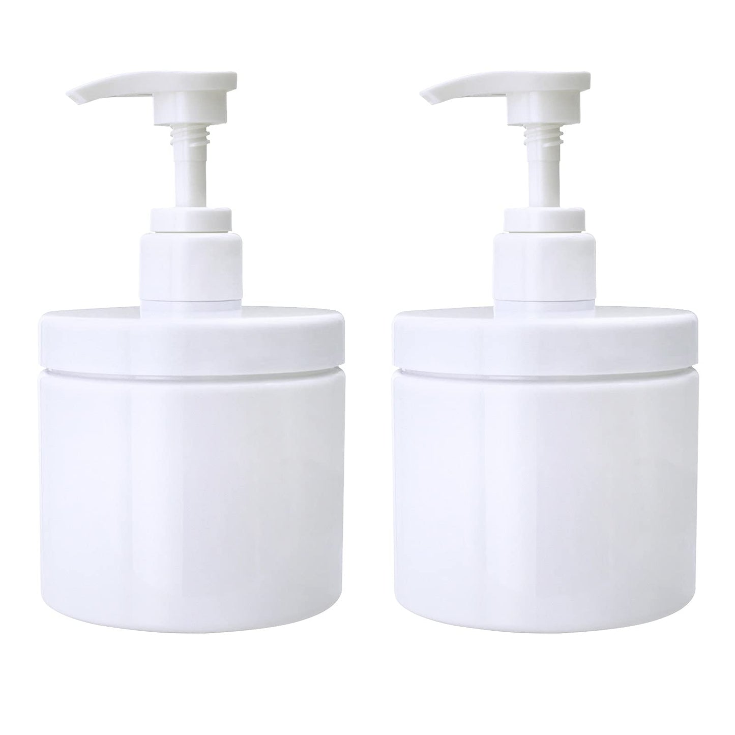 Cosywell Pump Bottle Dispenser Plastic Bottles Refillable Wide Mouth Jar Style BPA Free Empty Kitchen Bathroom Shower Containers for Lotion Shampoo