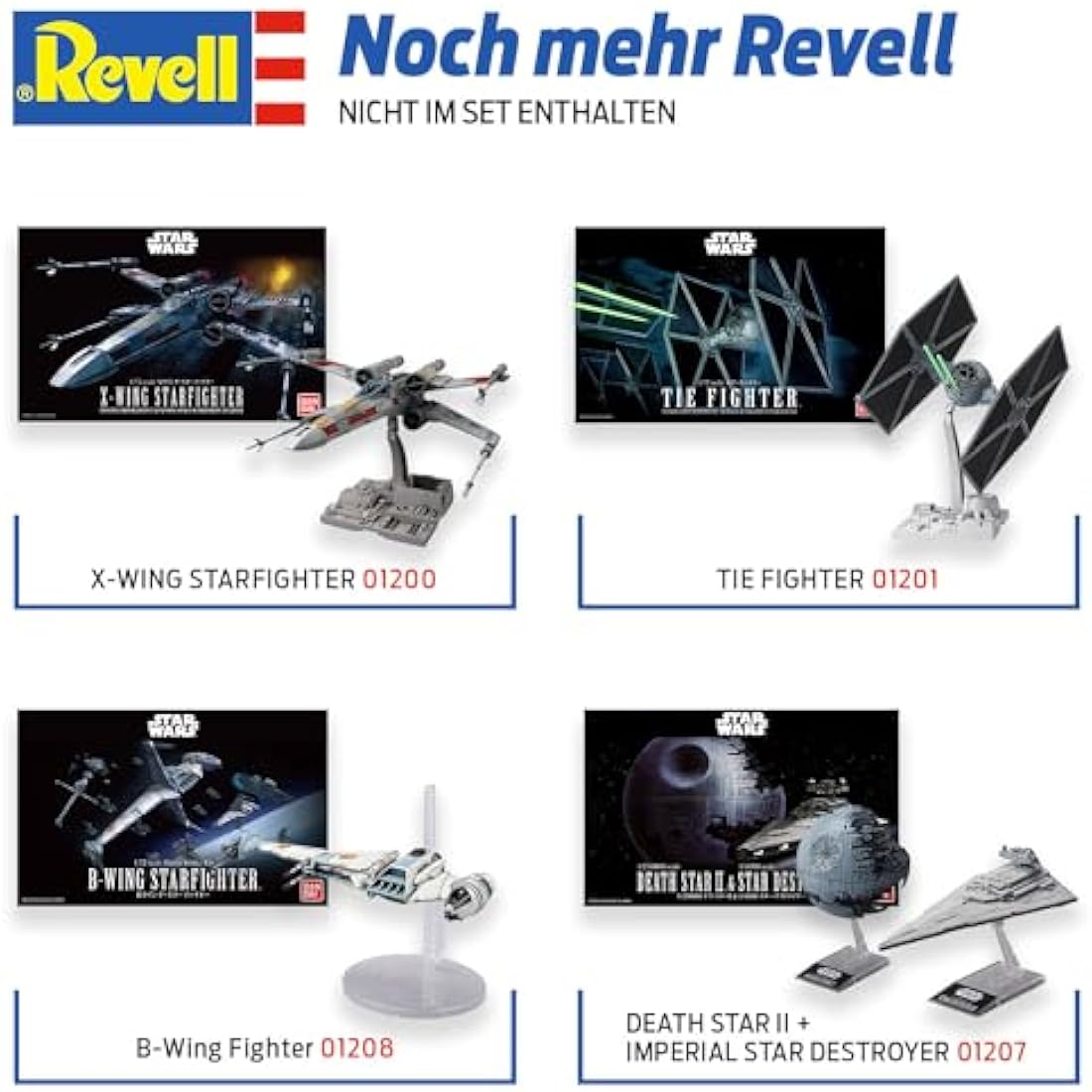 Revell 01205 AT-AT Bandai (Click System) 1:144 Scale Unbuilt, Pre-coloured, Click-Together (Non-Glue), Plastic Model Kit