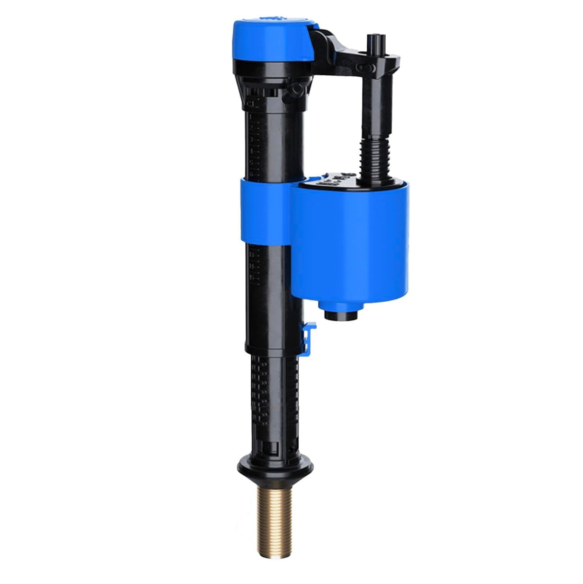 PlumbEZ Adjustable Bottom Entry Toilet Fill Valve with ?" UK Brass Threads - Cistern Fill Valve with Delayed Fill, Quiet Operation, Telescopic Height