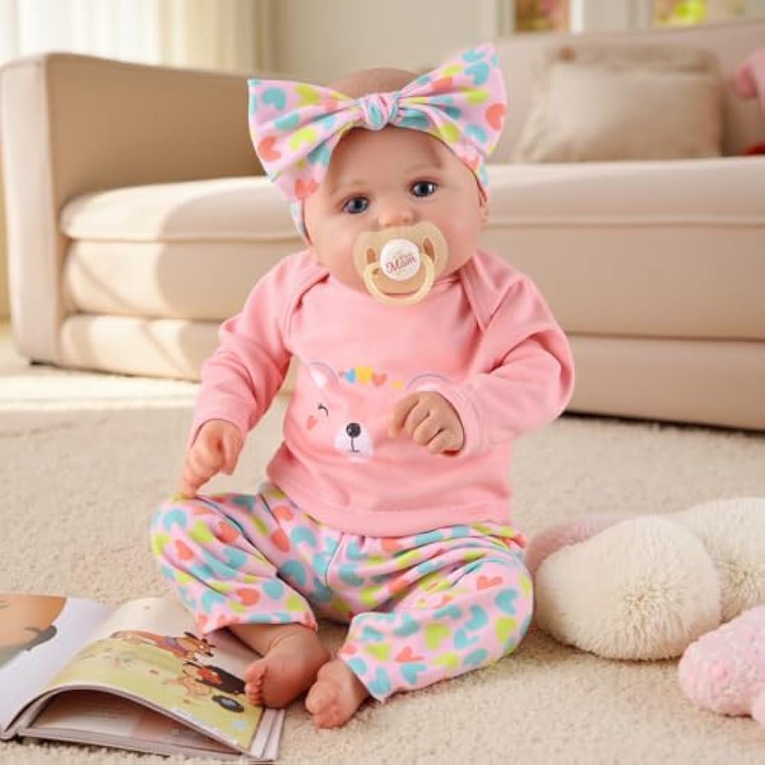BABESIDE Reborn Dolls Girl - Bailyn 20-inch Realistic Baby Dolls Have the Soft Vinyl, Painted Hair, and Cute Outfit, She Looks and Feels Just like a Real-life Lifelike Baby