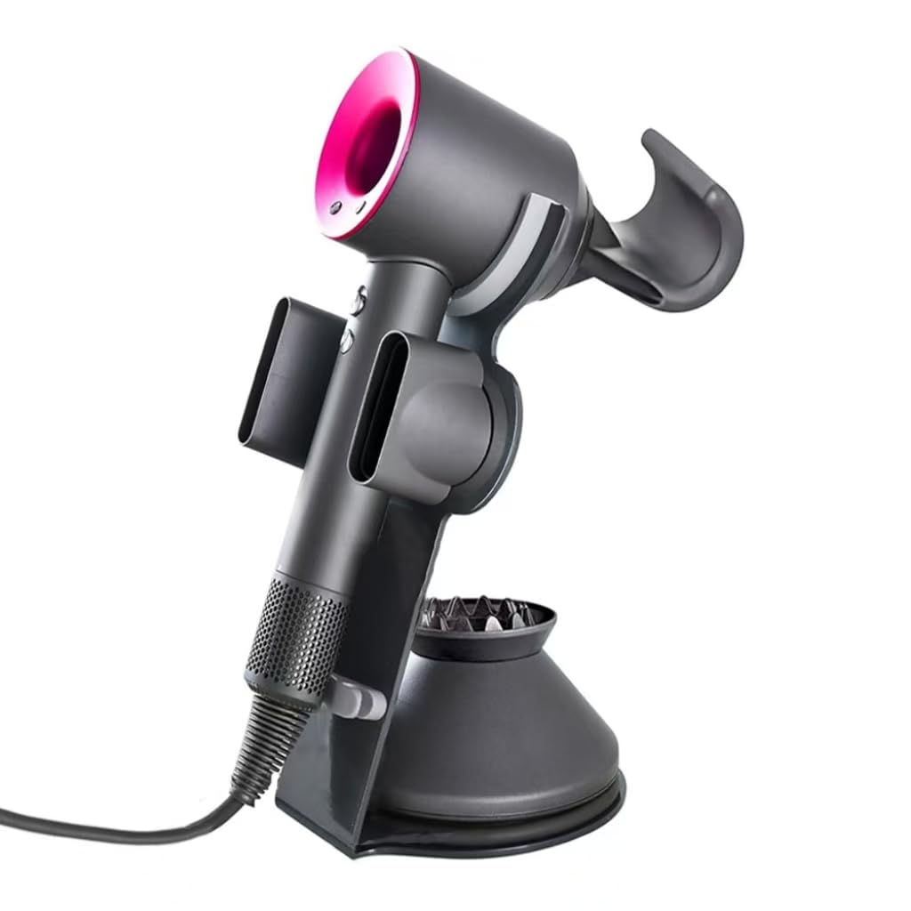 Foho Hair Dryer Holder Stand for Dyson Supersonic Hairdryer, Aluminum Alloy Stand Power Plug Holder, Bathroom Organizer for Dyson Hair Dryer Care