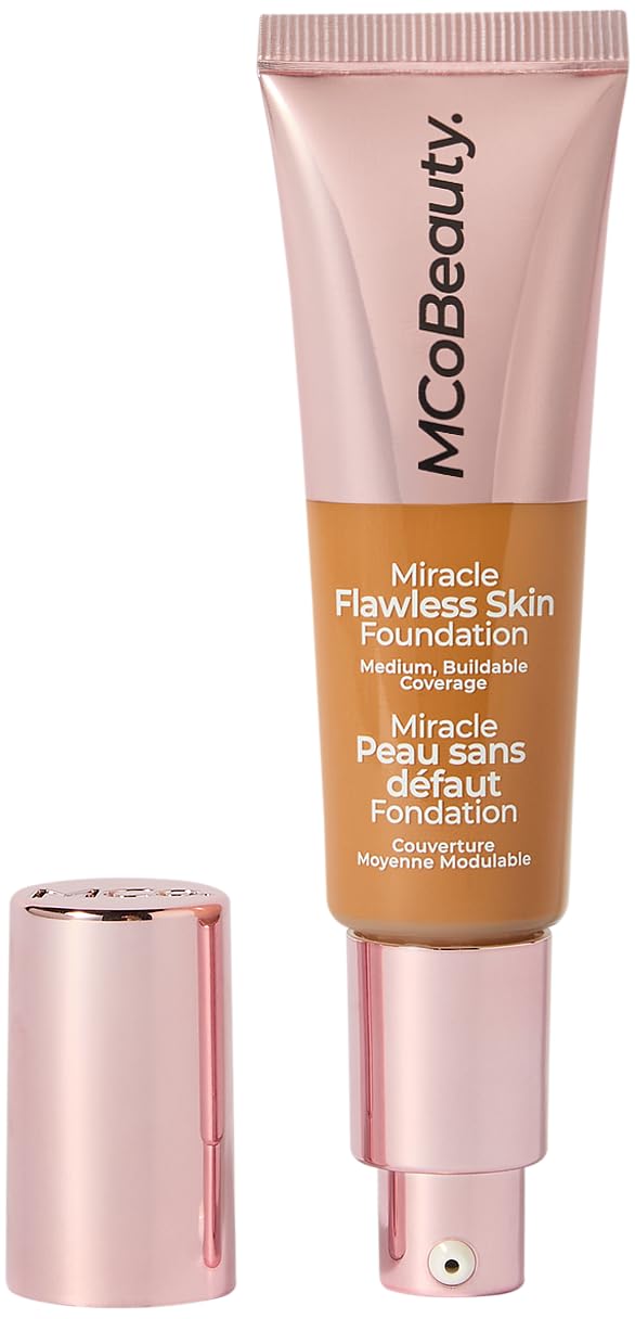 MCoBeauty - Miracle Flawless Skin Liquid Foundation - Natural Bronze Shade - Buildable Dewy-Finish Formula with Hyaluronic Acid, Coconut Water and
