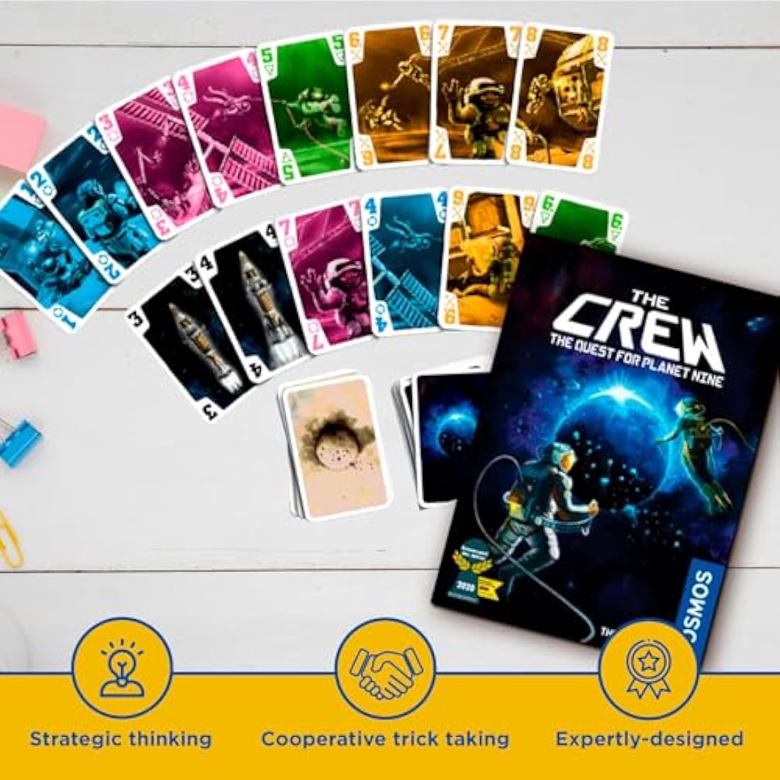 Thames & Kosmos | 691868 | The Crew: The Quest For Planet Nine | Cooperative Trick Taking Game | 50 Different Missions | 3-5 Players | Ages 10+