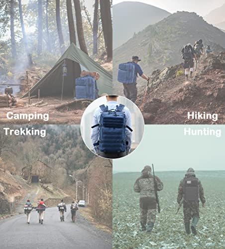 Long Keeper Military Tactical Backpack, 45L Army Large Backpack for Men Women, Molle Bug Out Bag Rucksack Daypack for Outdoor Hiking Camping Trekking