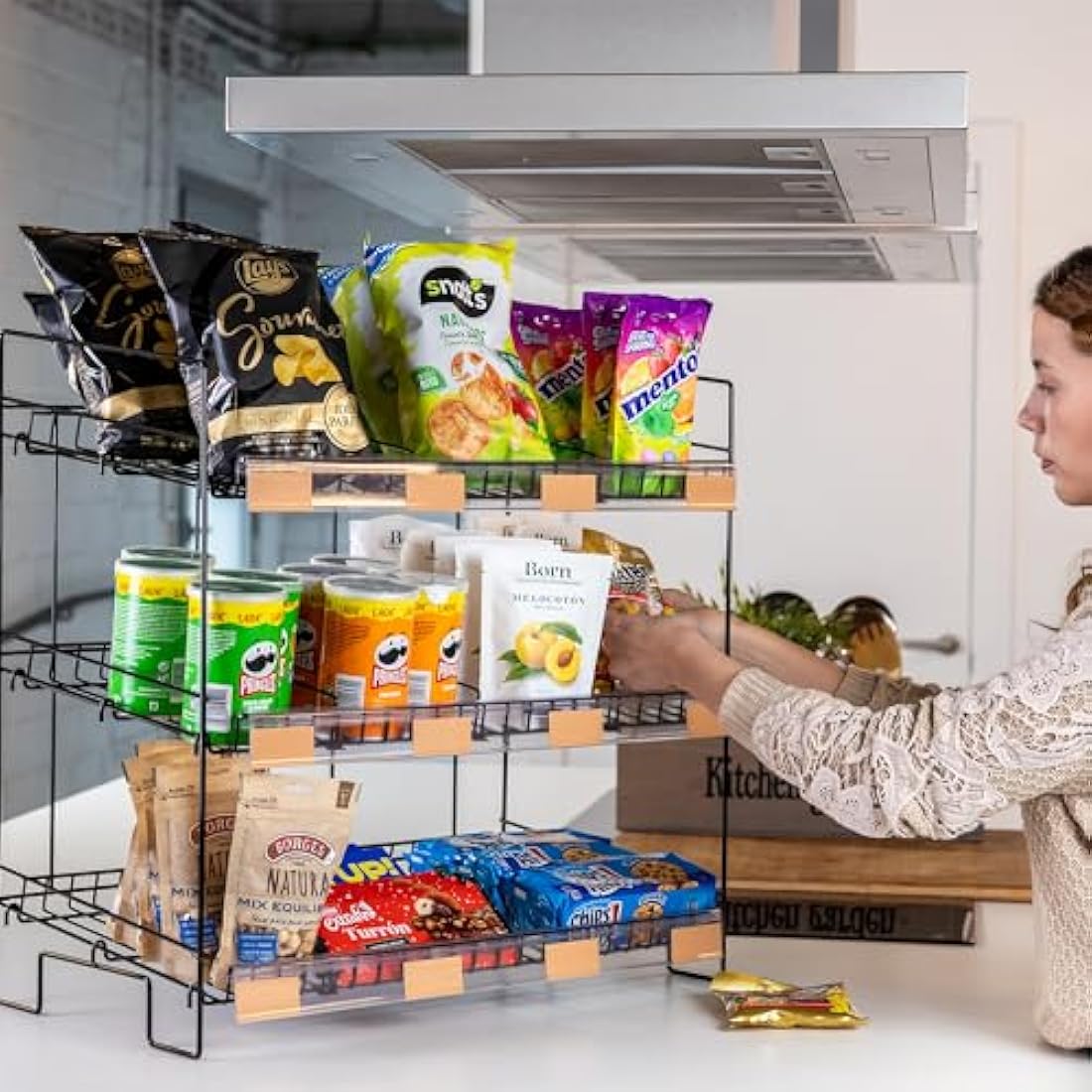 Candy Display Rack | Candy Organiser | Snack Organiser for Countertop | Display Stand | Snack Shelf and Crisps Holder for Stores | Counter Display for Office
