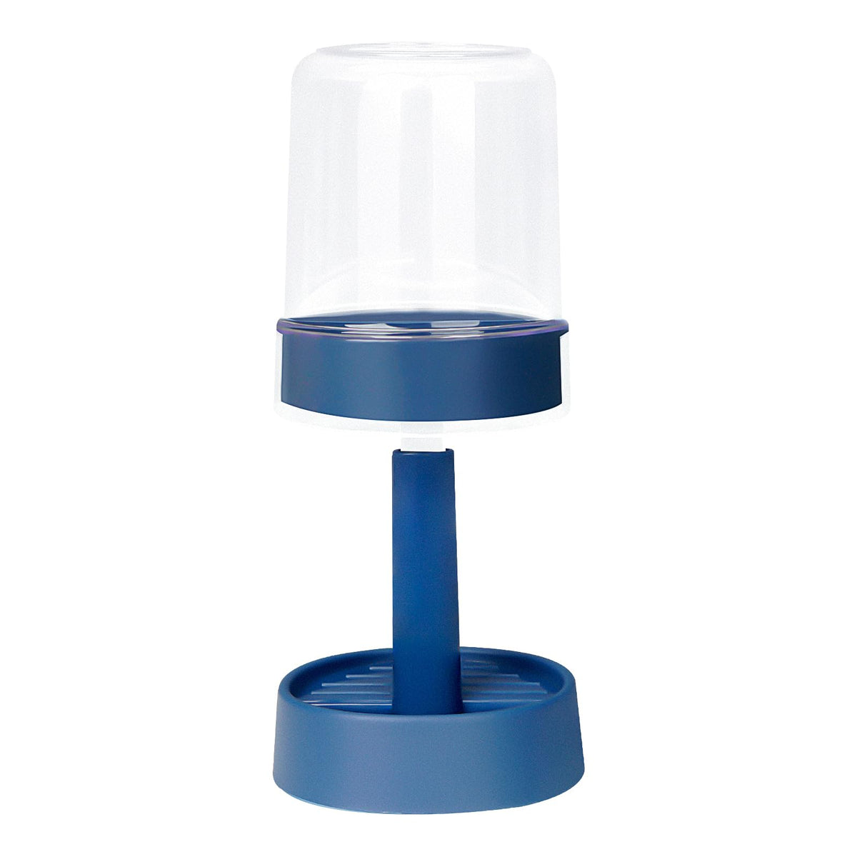 DODAMOUR Adjustable Toothbrush Holder with Protective Cup, Hygienic Bathroom Organiser for Electric & Manual Toothbrushes, Modern Style (Blue)