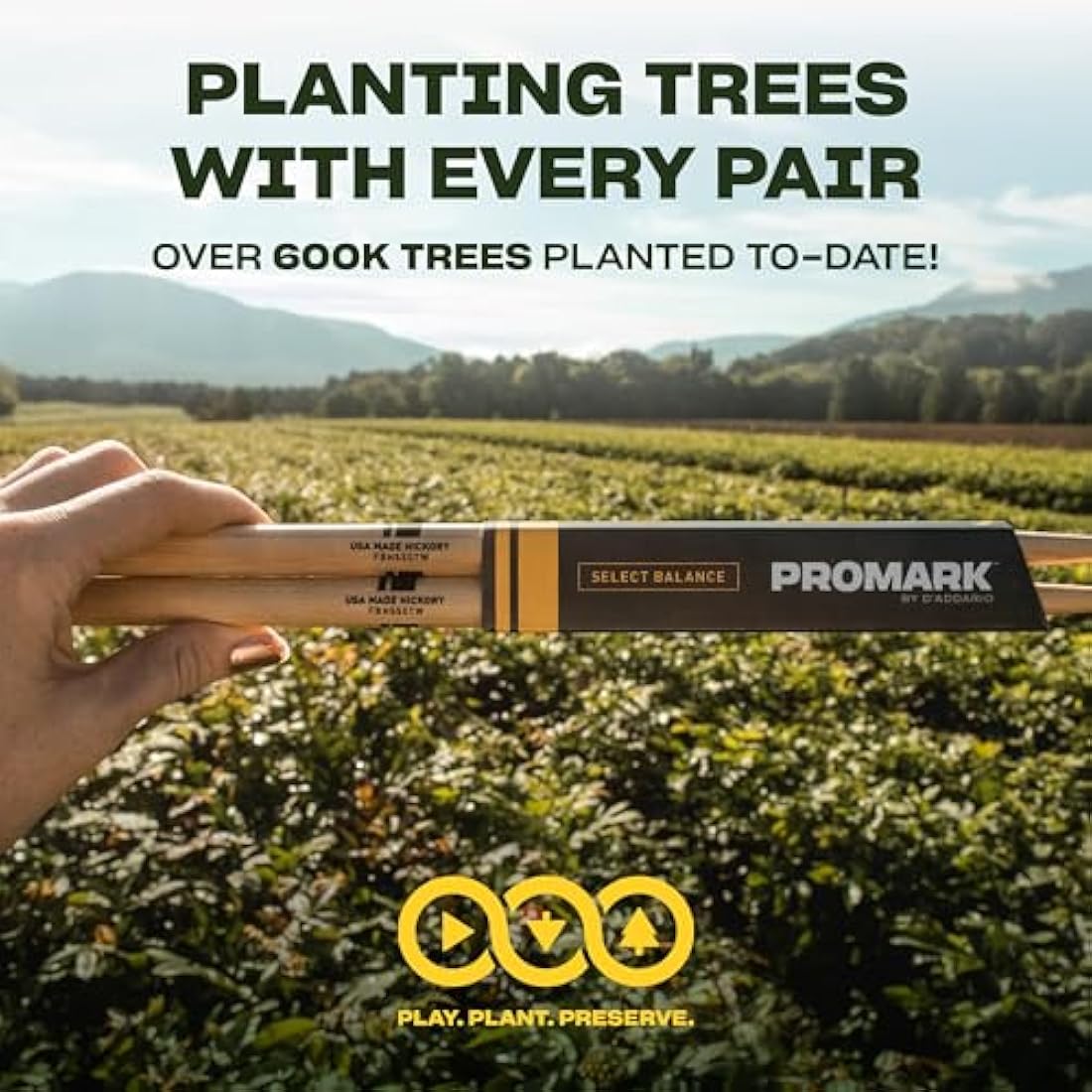 ProMark Drum Sticks - Rebound 7A Drumsticks - ActiveGrip For Secure, Comfortable Grip - Gets Tackier As Your Hands Sweat - Active Grip Finish, Acorn Tip, Hickory Wood - 1 Pair
