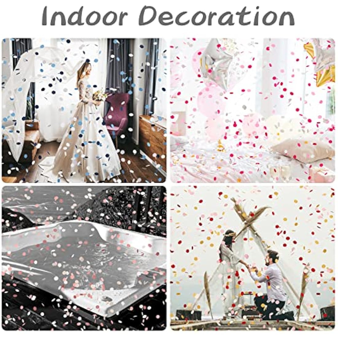 SUSNUAN 200Pcs Silk Rose Petals Artificial Flower Petals for Wedding Decor, Flower Girl Scatter Petals for Aisle Table Centerpieces Reception Proposal Party Romantic Night Decoration(Blush Pink)