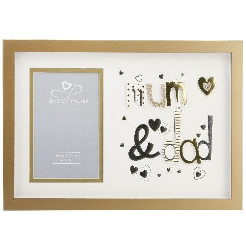 Talking Pictures More Than Words 3D Letter Frame 'Mum & Dad"