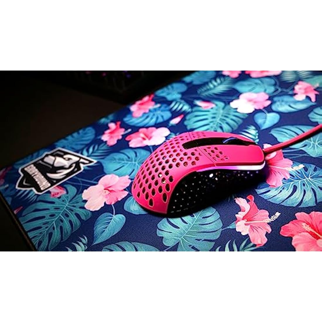 Xtrfy M4 RGB, Ultra-Light Wired Gaming Mouse, Ergonomic Design for Right-Handers, Pixart 3389 Sensor, Adjustable RGB Lighting, Pink Edition