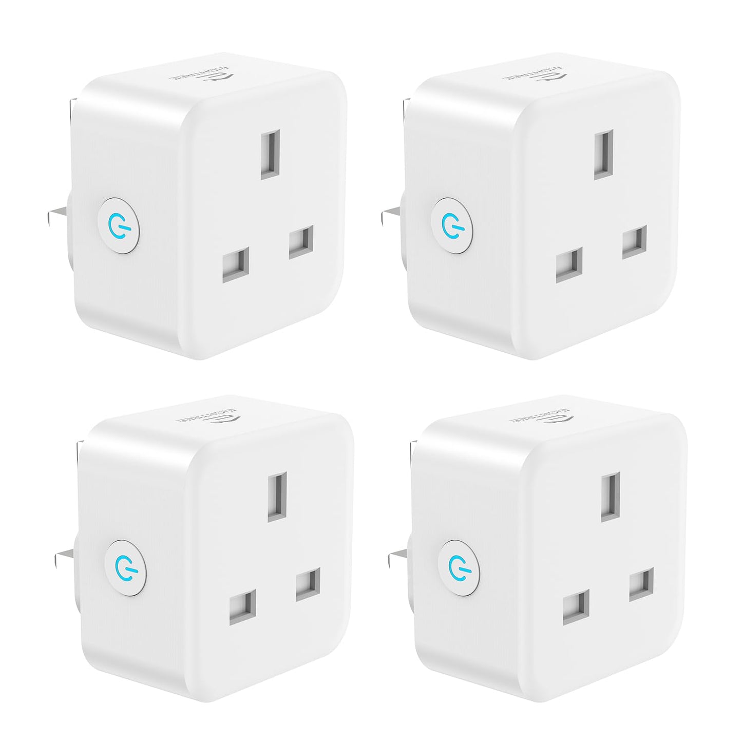 EIGHTREE Smart Plug with Energy Monitoring, 13A Smart Plugs that Work with Alexa, Google Home, SmartThings, Wireless Remote Control Timer Plug, 2.4
