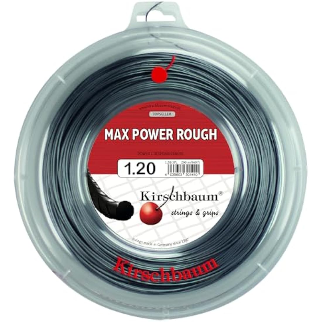 Kirschbaum Max Power Rough Reel tennis String-Grey