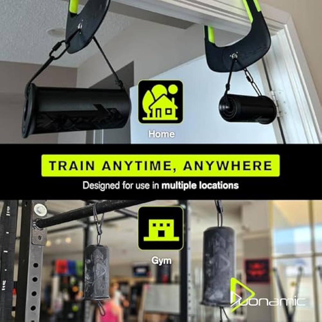 Duonamic Eleviia Neutral Grip Pull up Handles - Portable Pull up Bar for Travel, Workplace or Home - Pull up Bar Doorway - Pull up Grips - Perfect for Calisthenics Enthusiasts, Gymnasts & Climbers