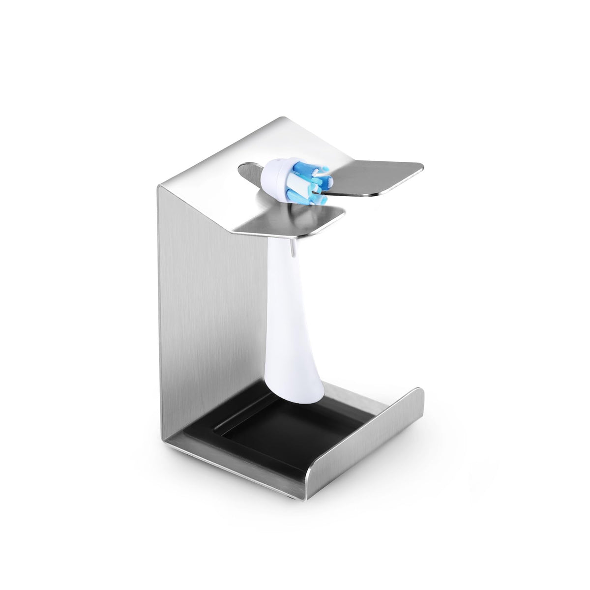 Siegvoll Stainless Steel Toothbrush Holder for Oral-B, iO, Philips Sonicare, Waterpik, Fairywill, etc. | Toothbrush Head Holder with Collection Tray |