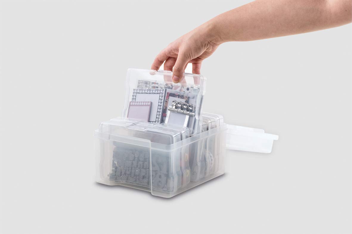 Rayher 39572000 Storage Box with 6 compartments, 210x185x140mm