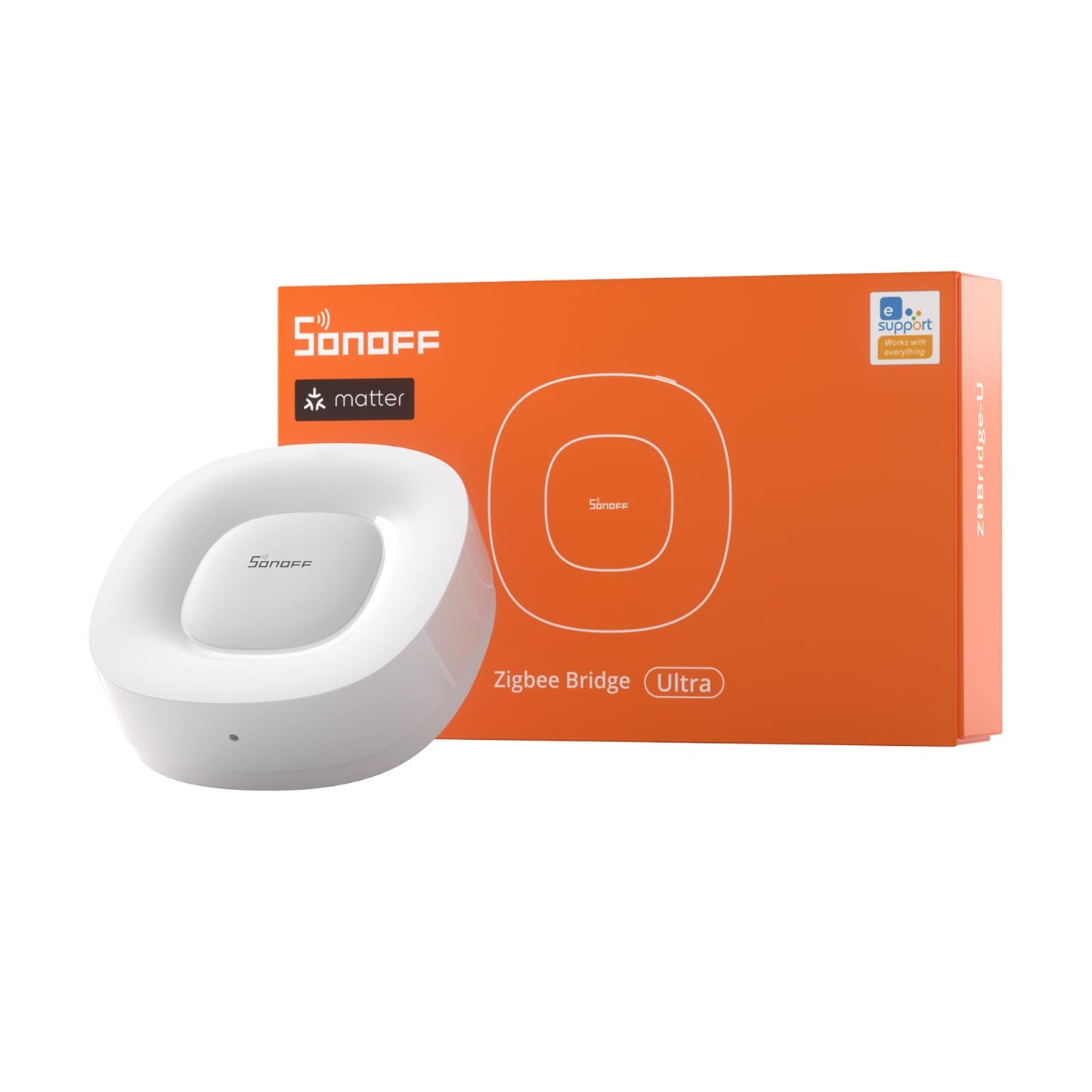 SONOFF Zigbee Bridge Ultra - Matter Compatible Smart Hub for IoT, 256 Device Capacity, 1.5GHz Dual-Core CPU, 1GB DDR4, Ethernet & Wi-Fi, 200m Range,