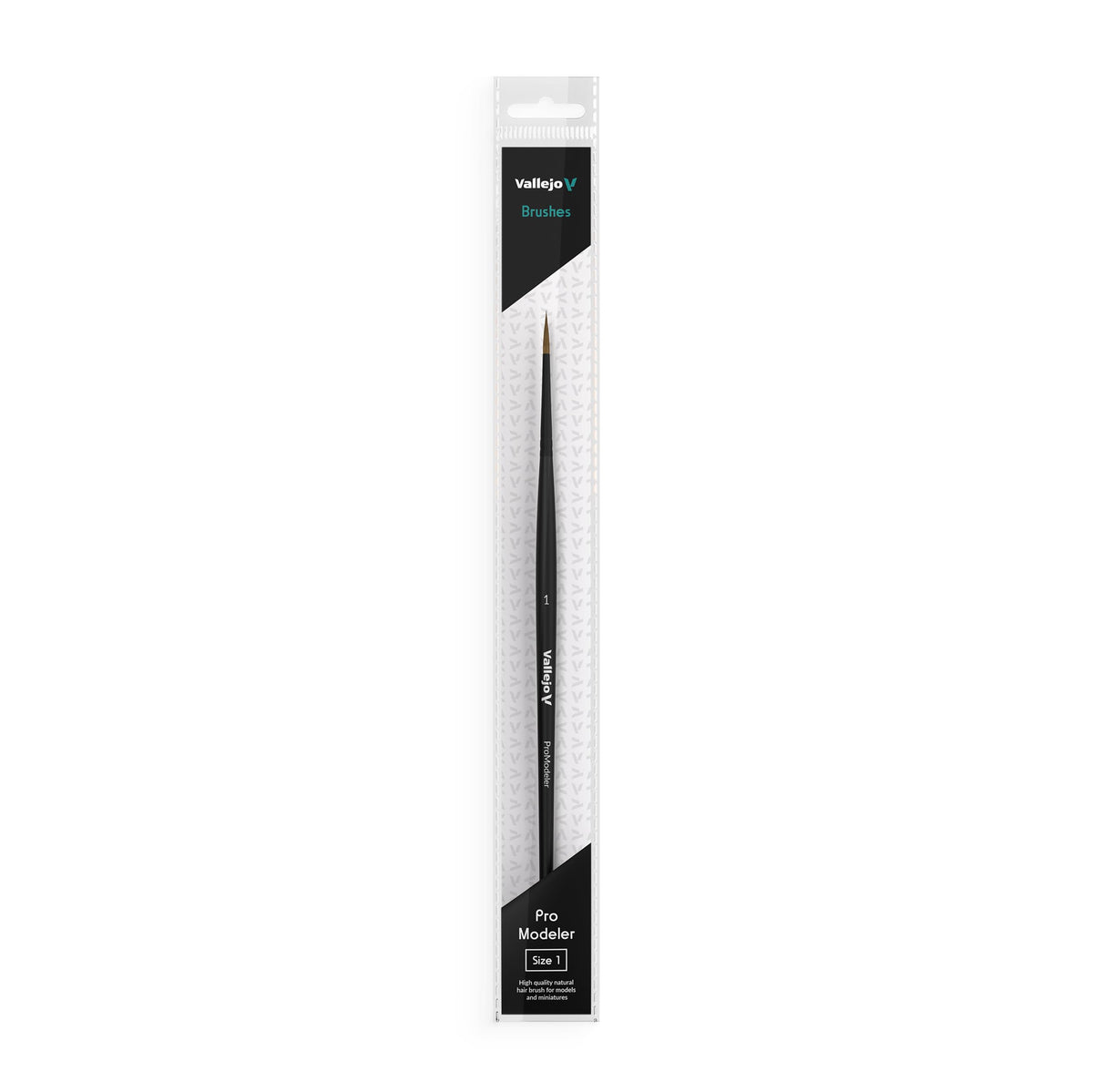 Vallejo Pro Modeler B01001 Natural Hair Round Brush No. 1