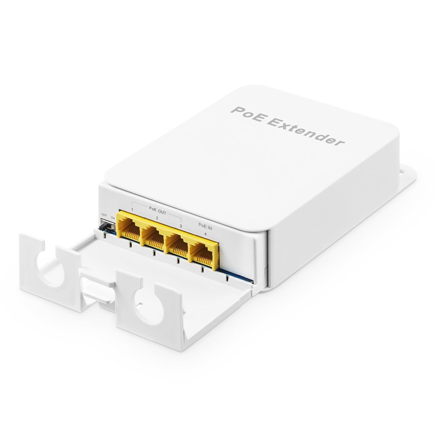 Binardat Gigabit PoE Switch 1 PoE in 3 PoE Out Extender, IEEE802.3af/at PoE Powered, 10/100/1000Mbps Ethernet, Wall Mount Waterproof Plug and Play