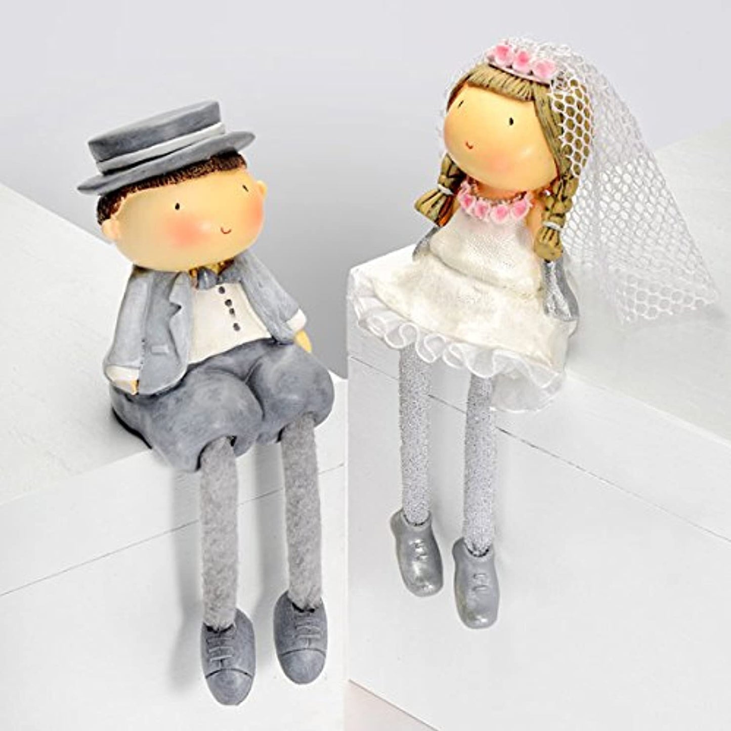 Club Green Poly Resin WED.Couple W/DANGLY Legs