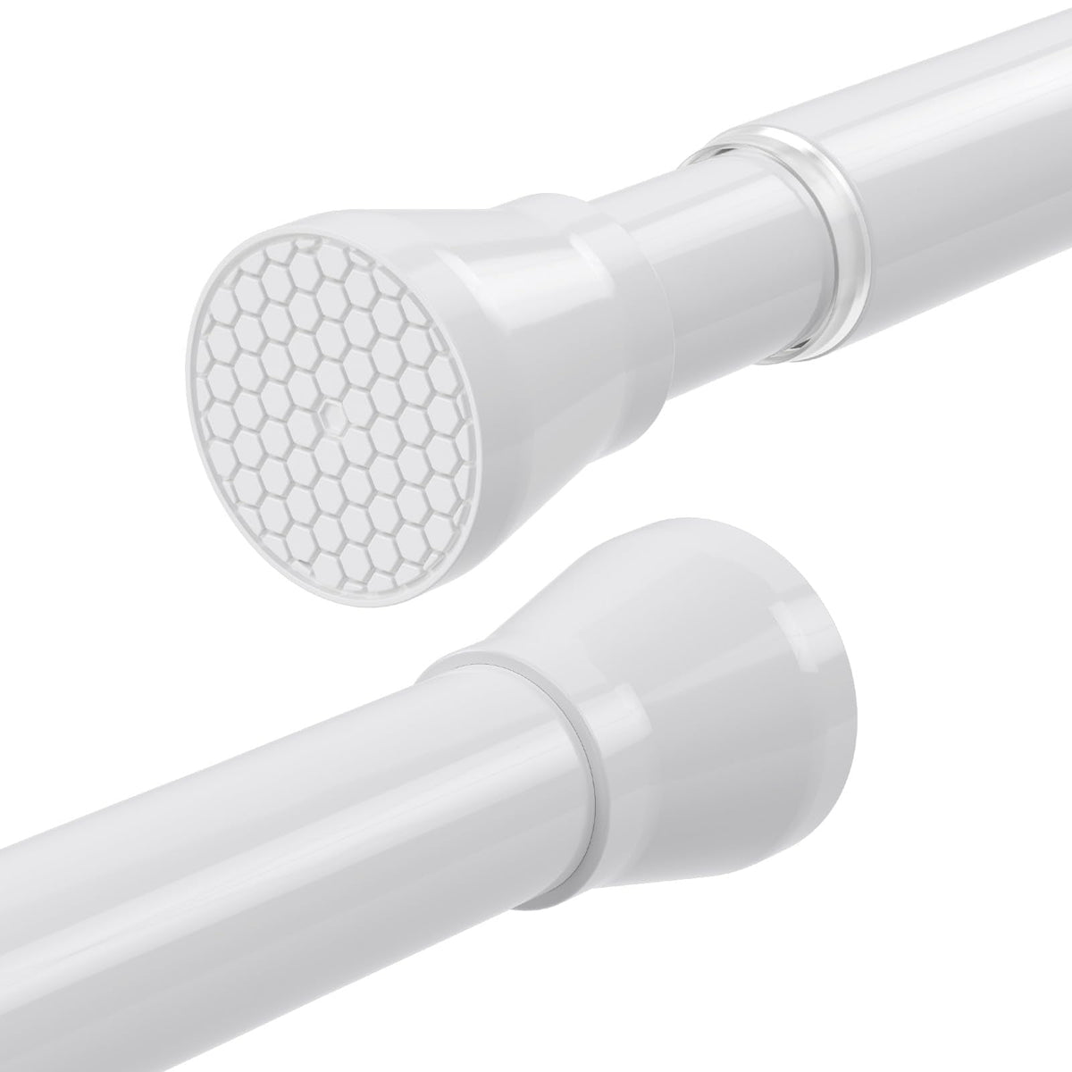 Shower Curtain Rail Extendable Curtain Poles 75-160cm Tension Rods for Curtains Extendable Shower Curtain Rod Telescopic Curtain Pole Spring Rod No