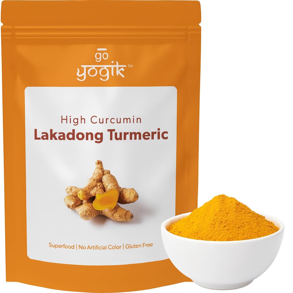 Curcumin Turmeric-Lakadong Turmeric powder -225g | High Curcumin (7-9%)- lab tested for Purity & Heavy Metals | No Additives, Traditionally grown |
