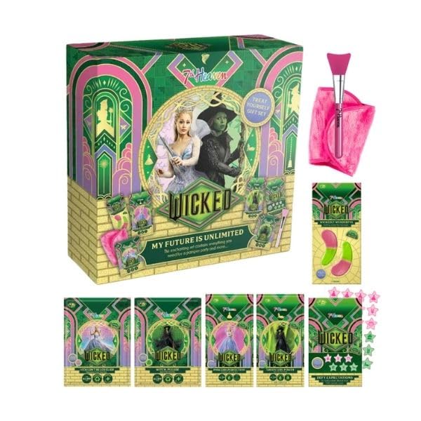 Wicked Gift Set (Contains 2x Face Masks, 2x Sheet Mask, 24x Spot Patches, Under Eye Hydrogel Patches, Applicator & Cleansing Cloth) - Genuine 7th